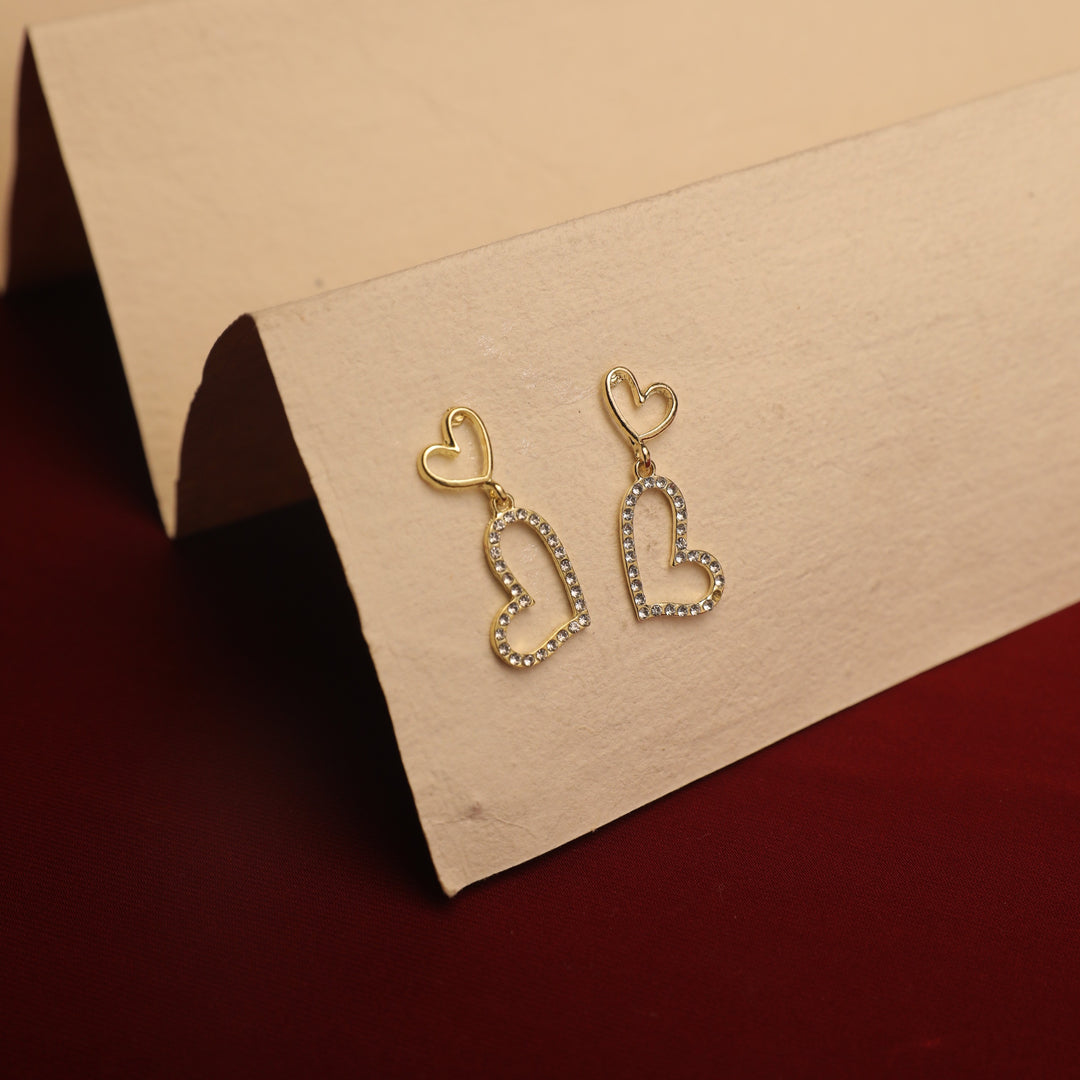 Charming Heart Earrings With Valentine Box