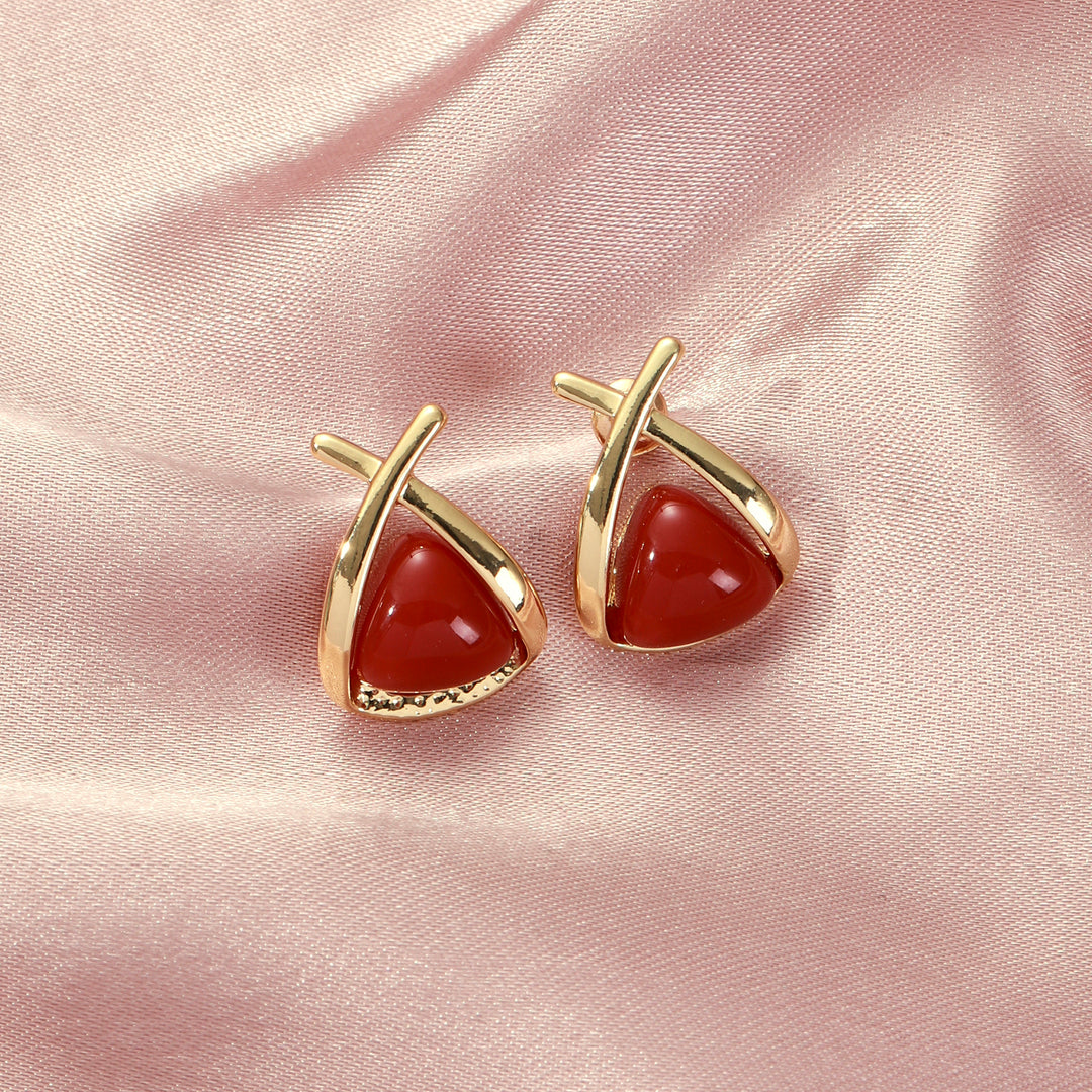 Ruby Blossom Earrings