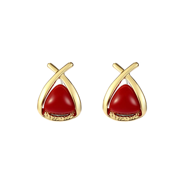 Ruby Blossom Earrings