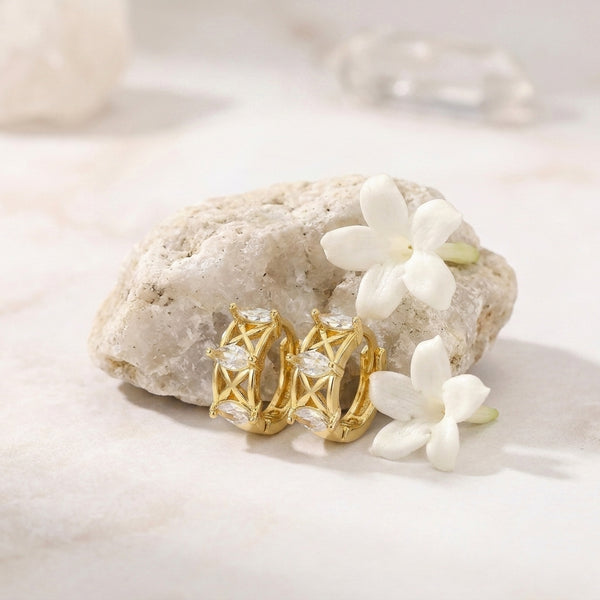 Diamond Loop Earrings