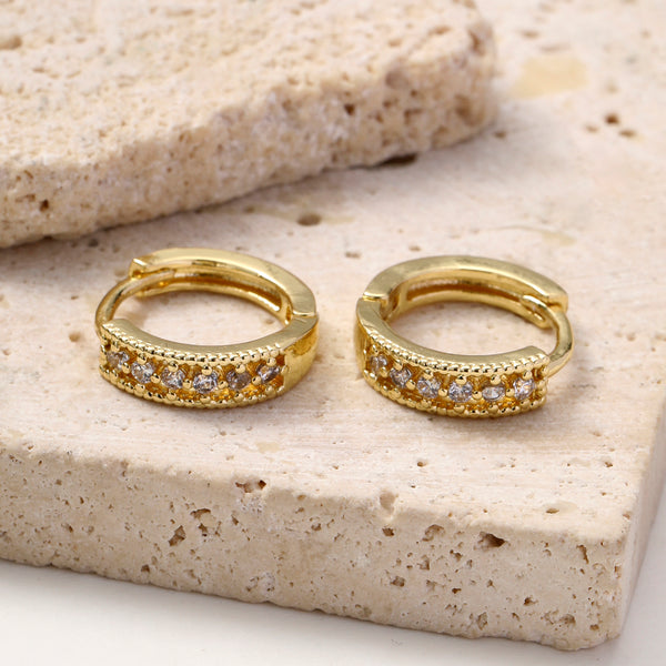 Shining line of stones Earring