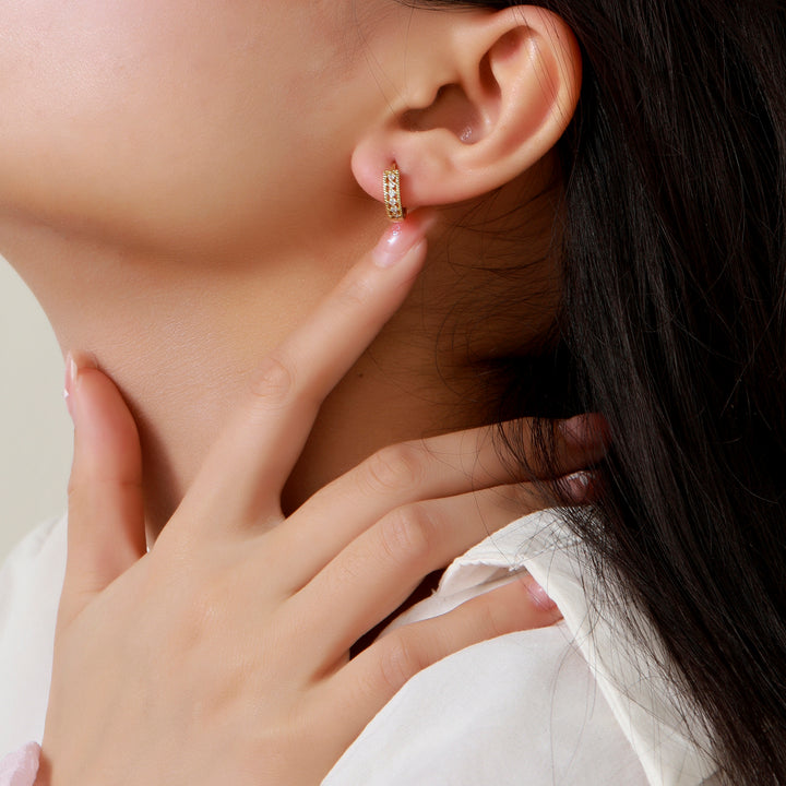 shining line of stones Earring