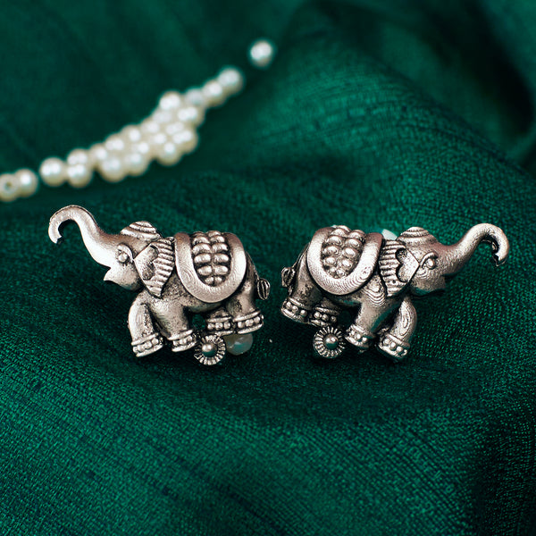 Silver Tusker Earrings