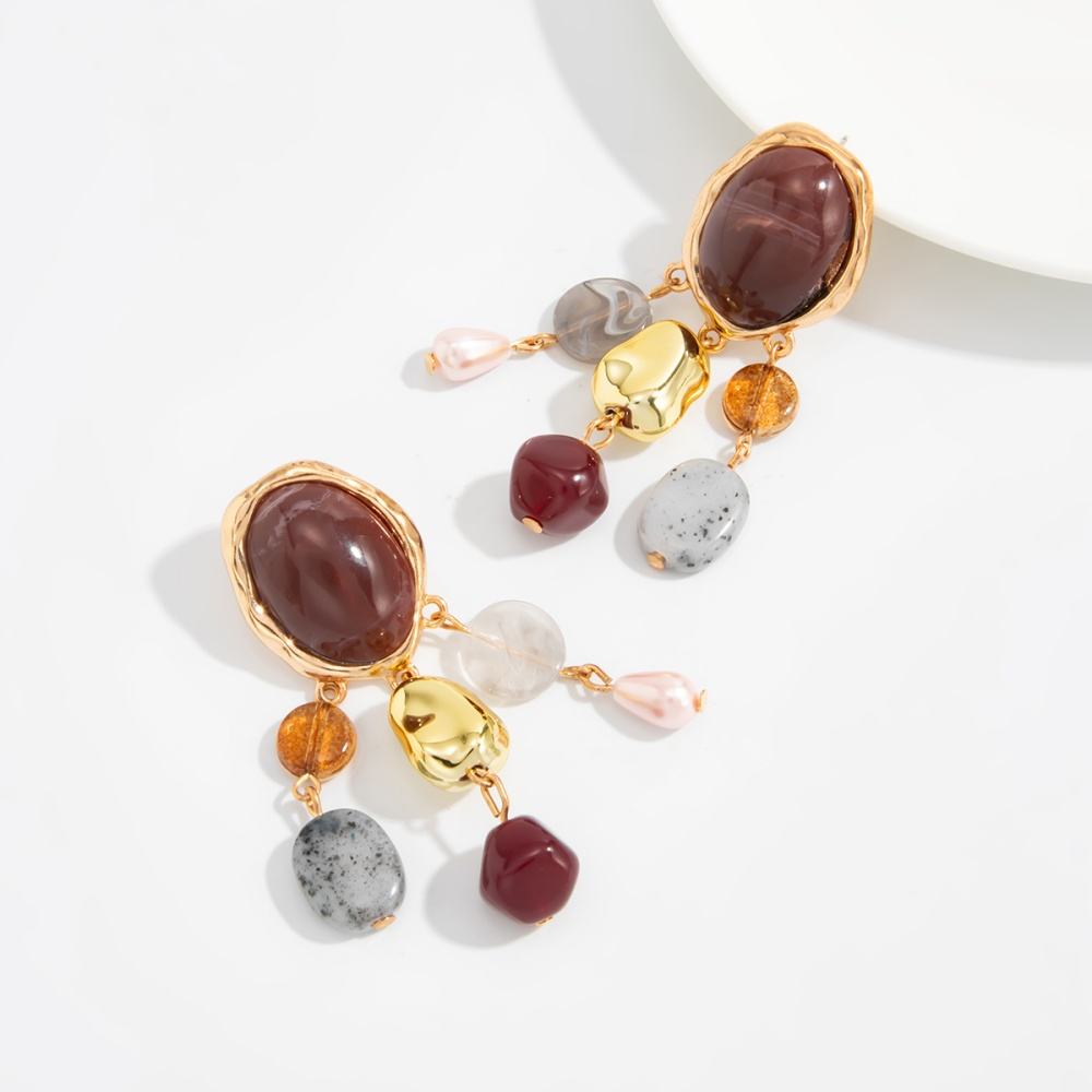 Berry Chaotic Charm Drop Earrings