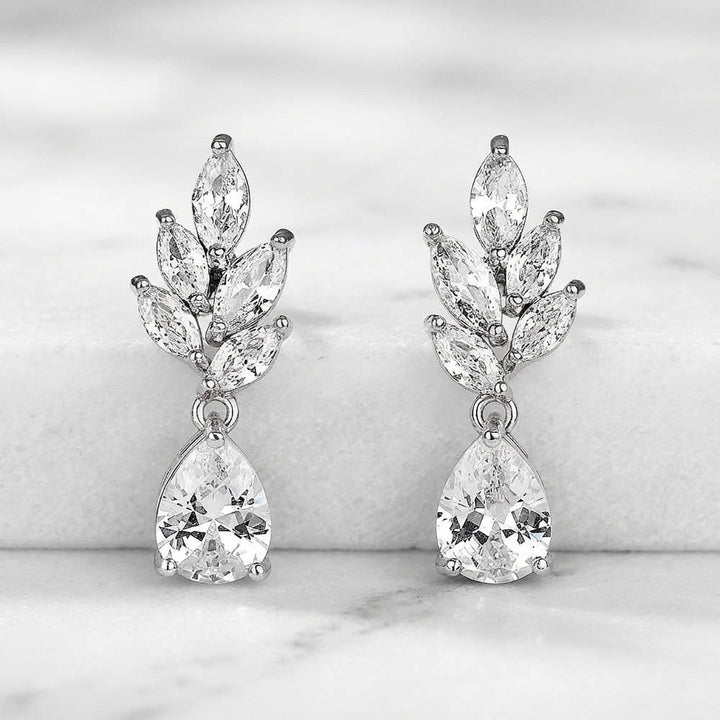 Dewdrop Leaf Earrings