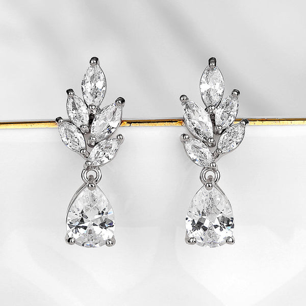 Dewdrop Leaf Earrings