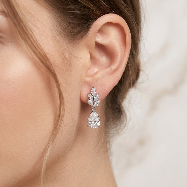 Dewdrop Leaf Earrings