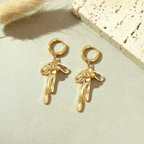 Aurelia Ribbon Bloom Hoops