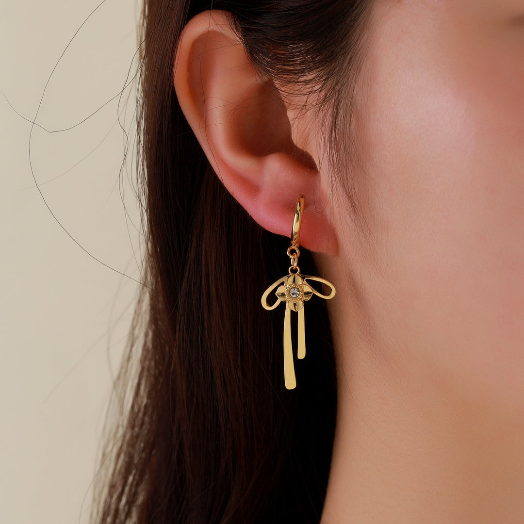 Aurelia Ribbon Bloom Hoops | Salty
