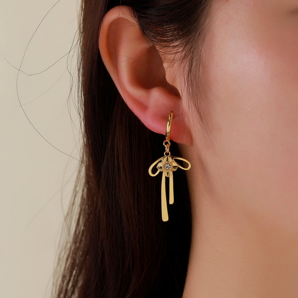 Aurelia Ribbon Bloom Hoops