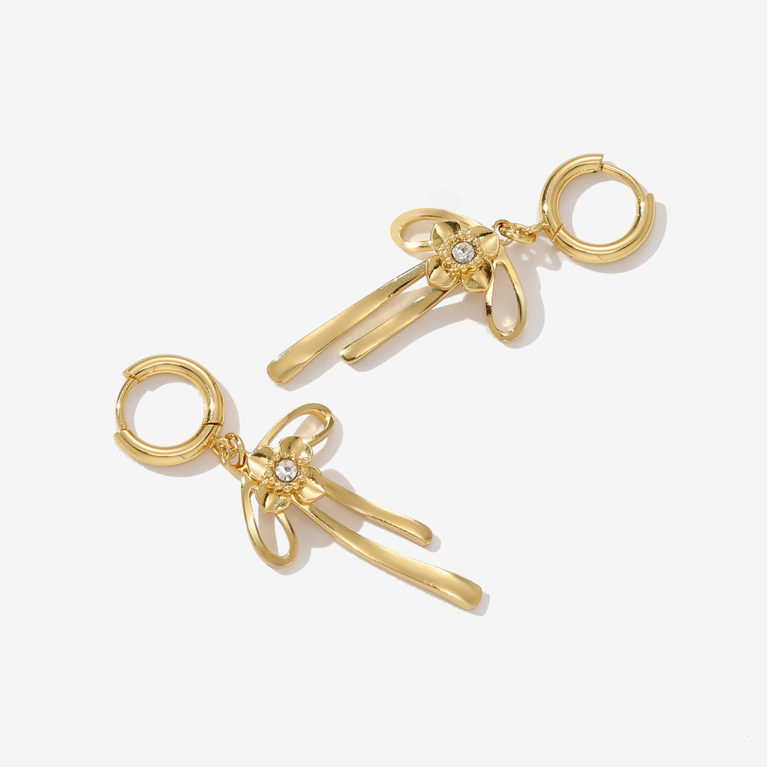 Aurelia Ribbon Bloom Hoops | Salty