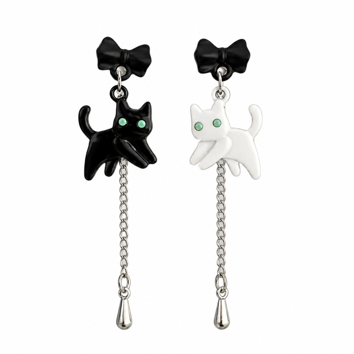 Mismatched Boo With Mew Drop Earrings