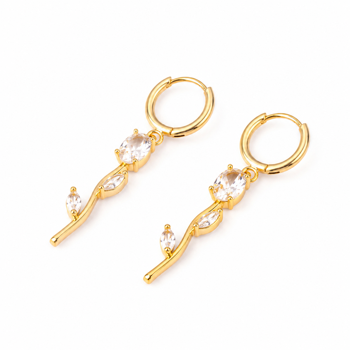 Tulip Velisse Earrings - White