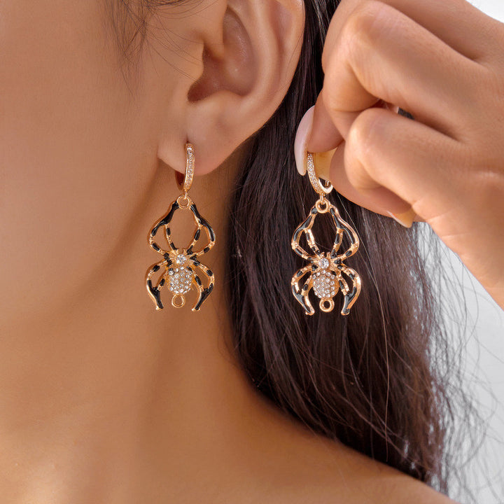 Web of Secrets Spider Huggie Earrings
