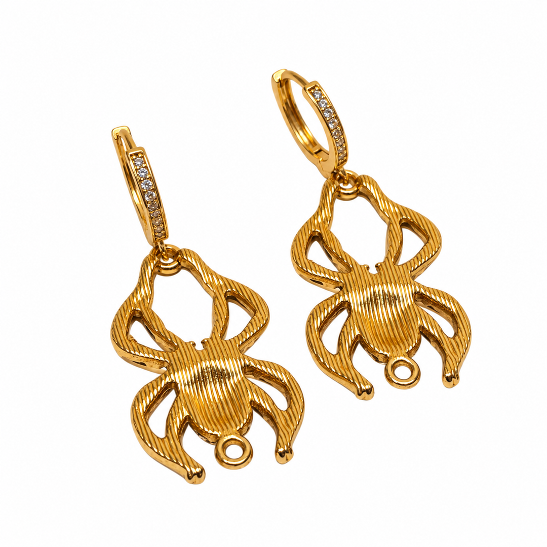 Web of Secrets Spider Huggie Earrings