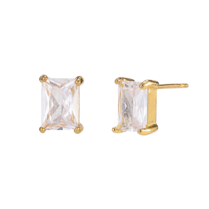 Crystal Edge Stud Earrings