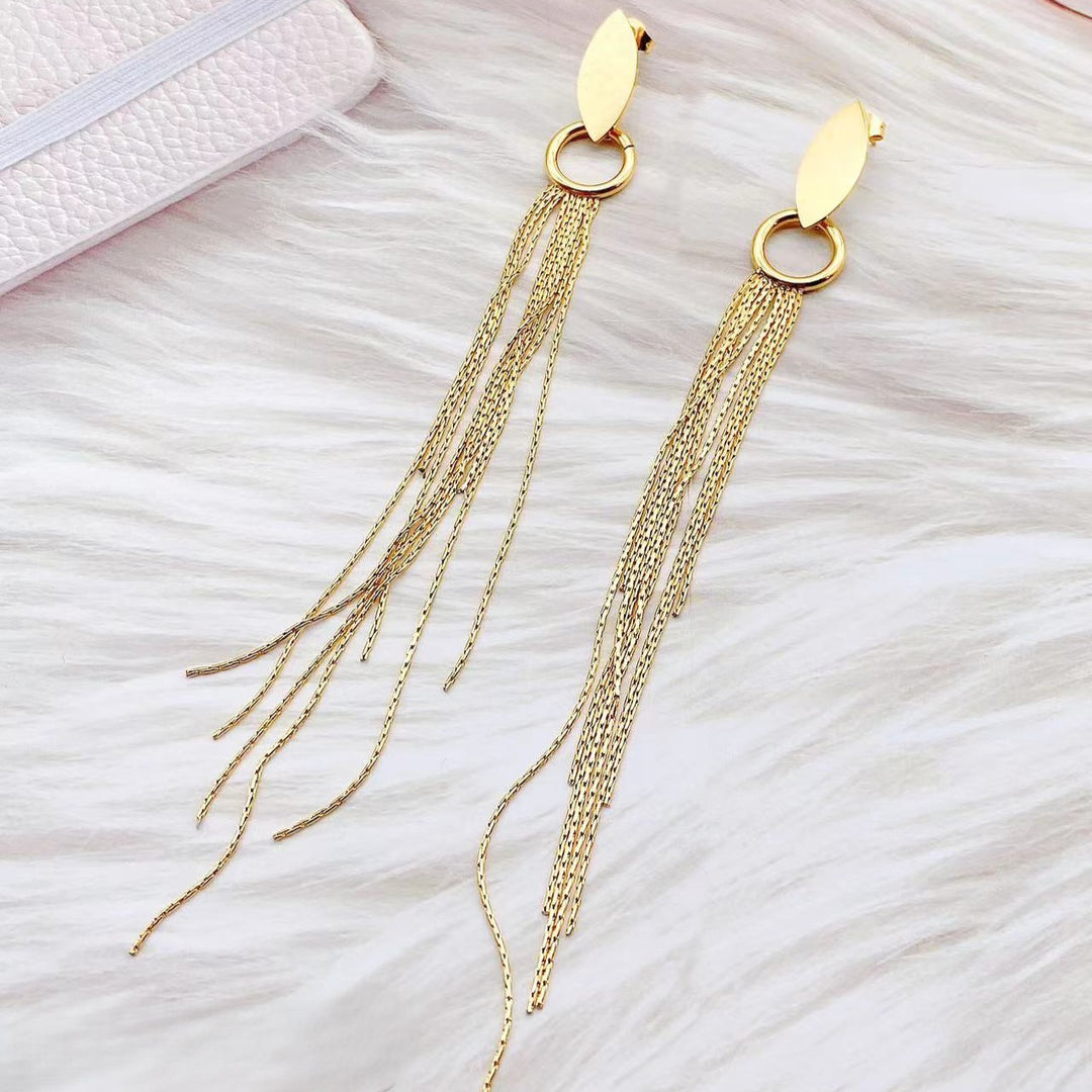 Marquise Tassel Earrings