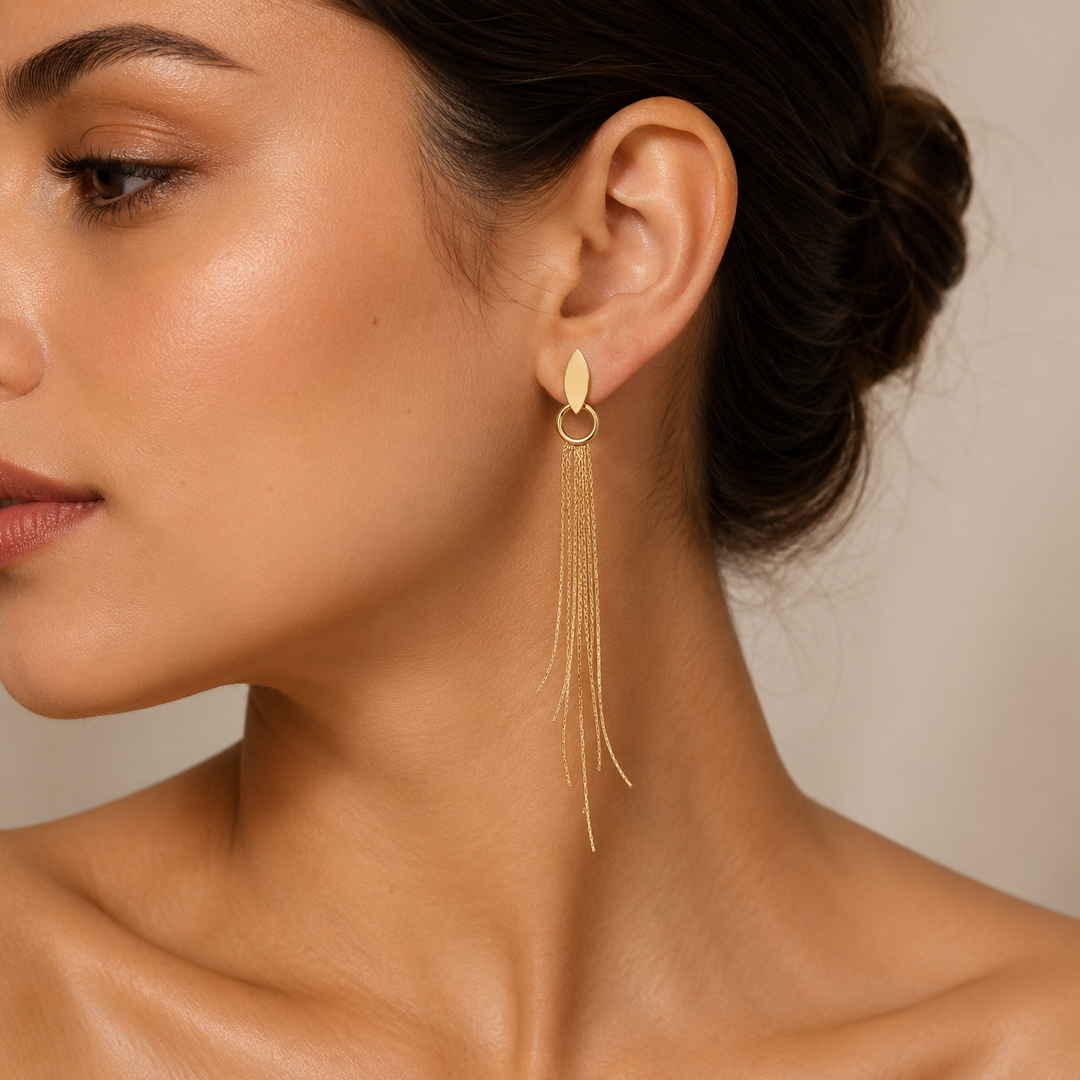 Marquise Tassel Earrings