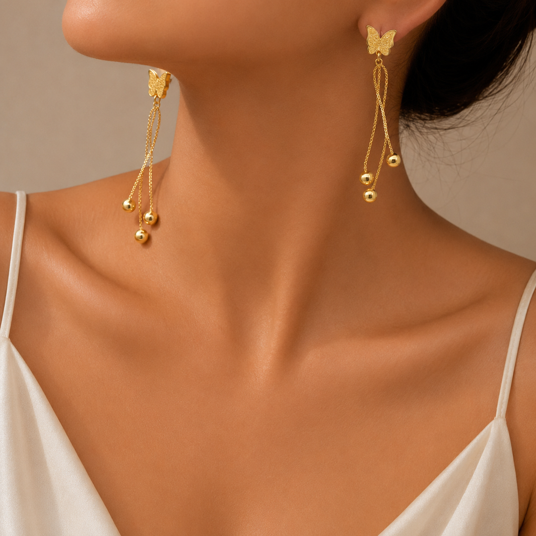 Butterfly Dangle Drop Earrings