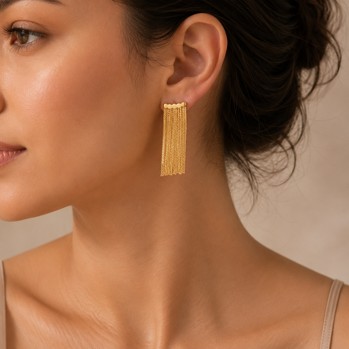 Glitz Drip Tassels Earrings