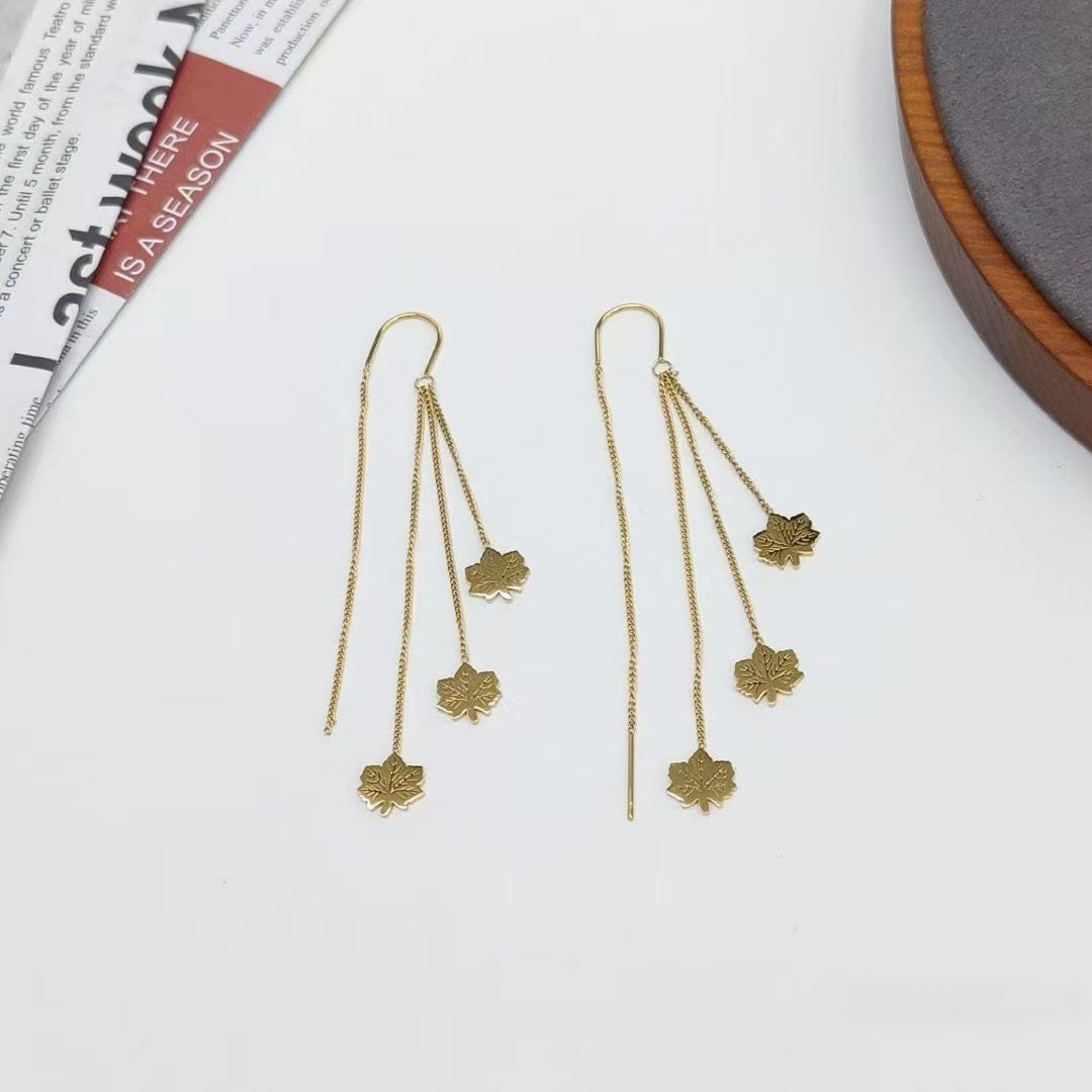Maple Muse Threader Drop Earrings