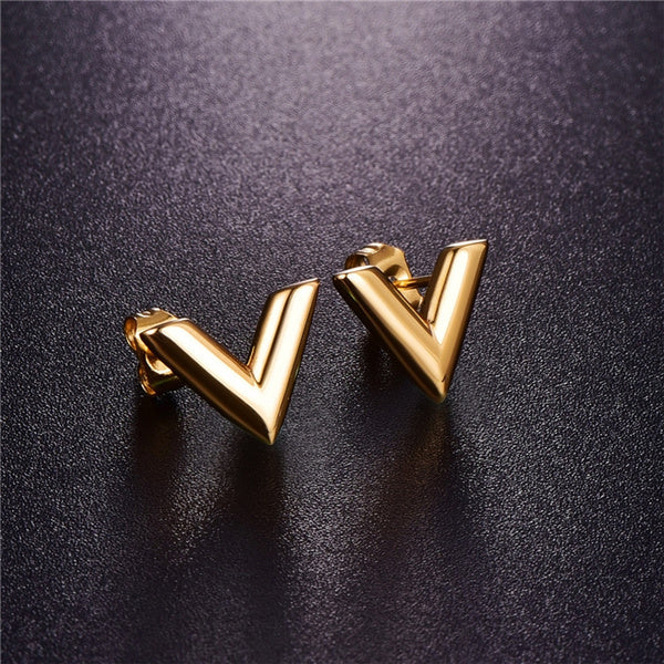 Vibe Check V Stud Earrings