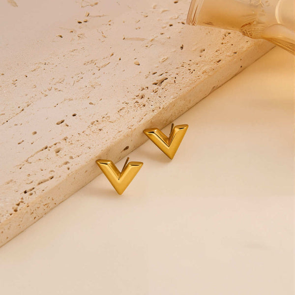 Vibe Check V Stud Earrings