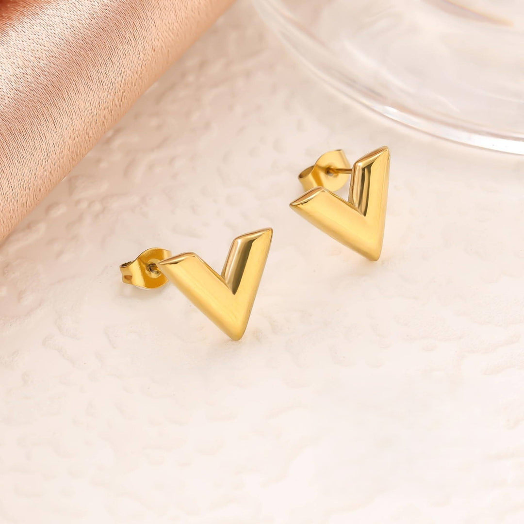 Vibe Check V Stud Earrings