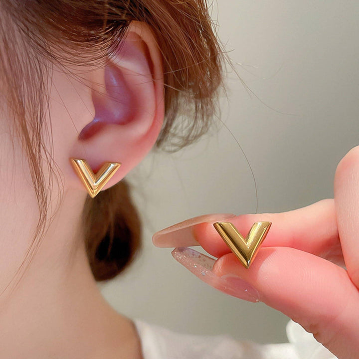 Vibe Check V Stud Earrings