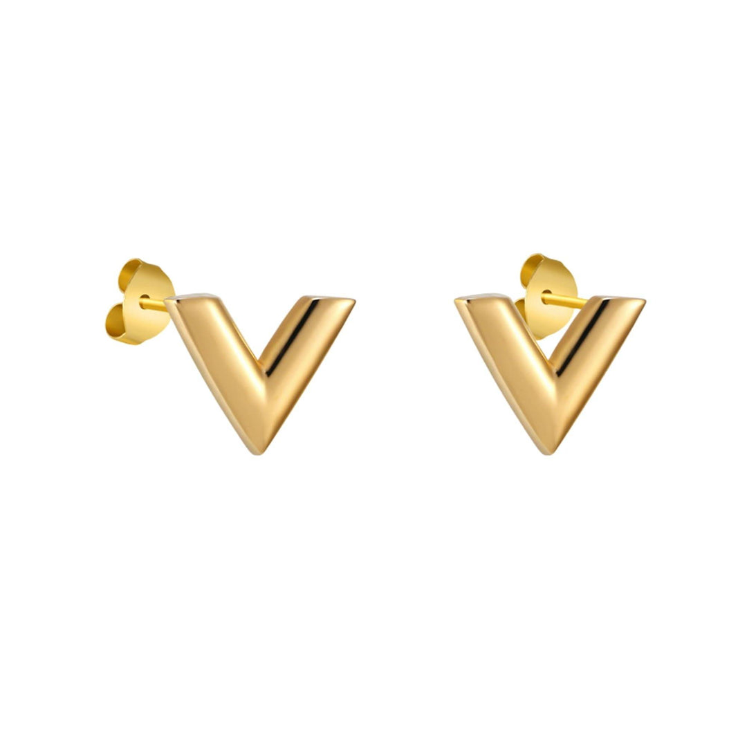 Vibe Check V Stud Earrings