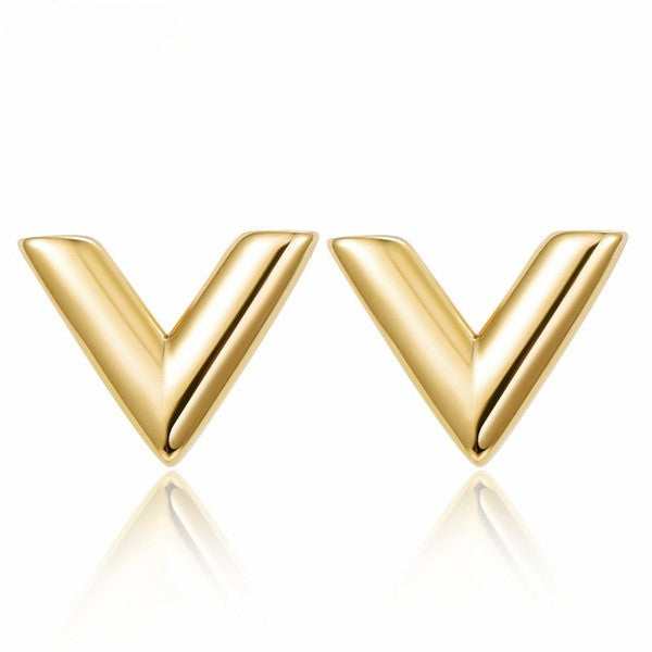 Vibe Check V Stud Earrings