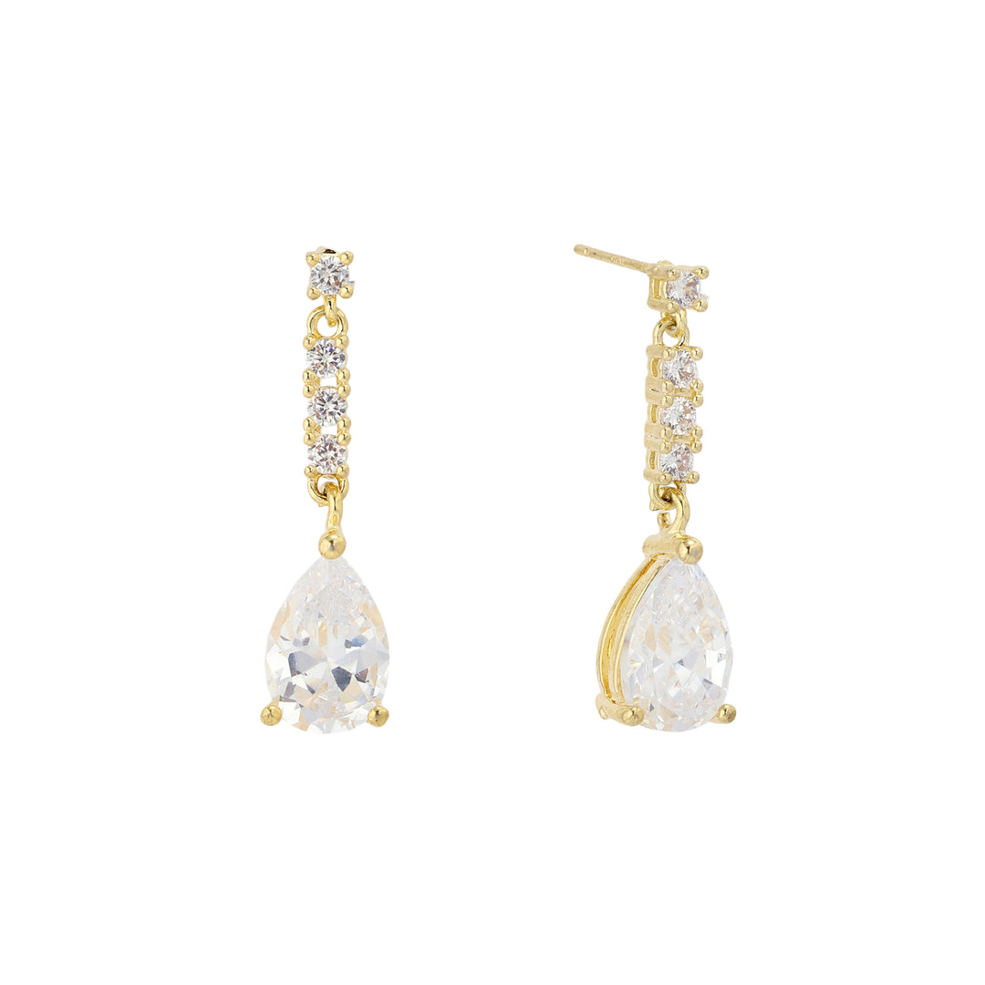 Pear Drop Crystal Dangle Earrings