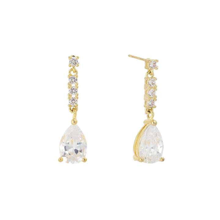 Pear Drop Crystal Dangle Earrings