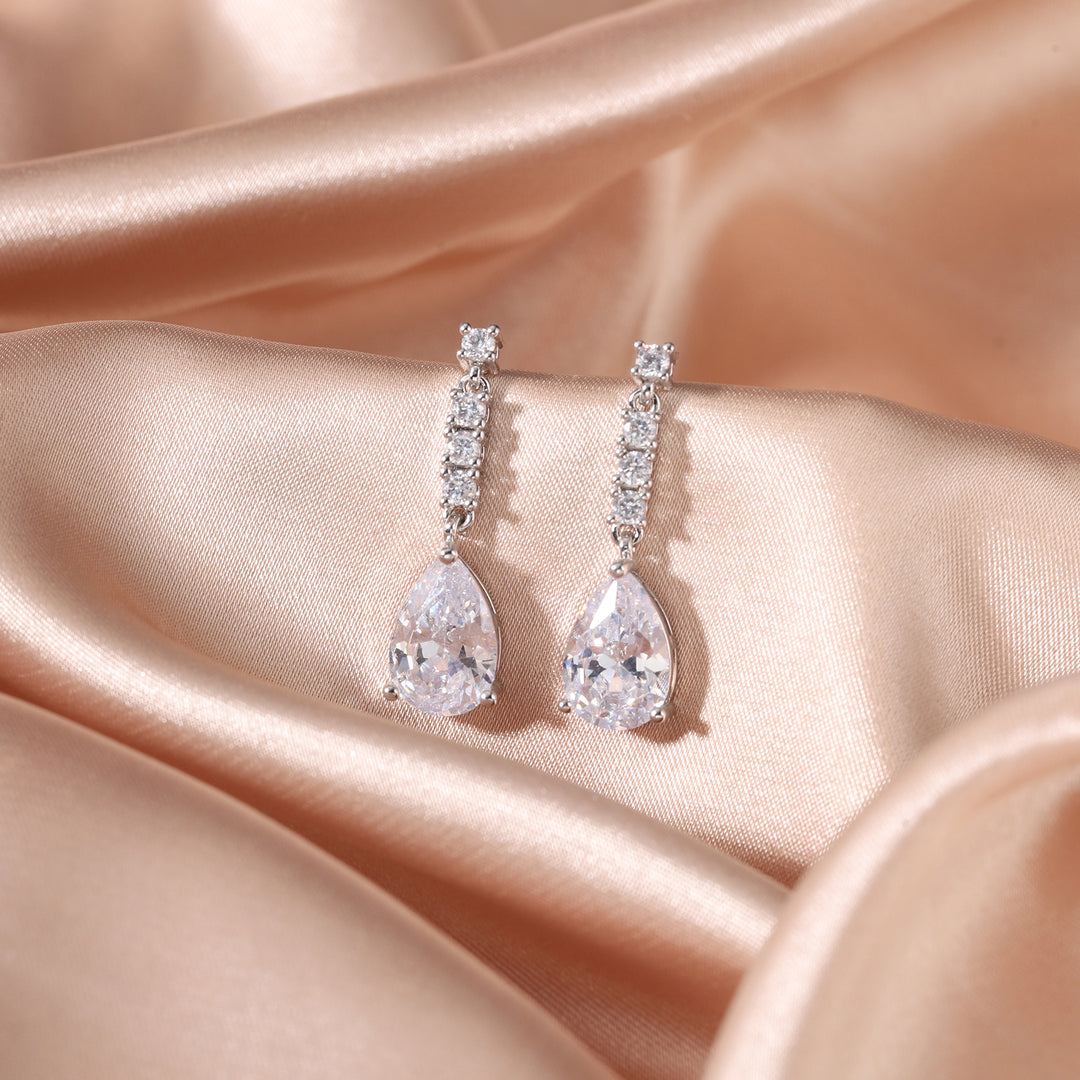 Icy Arc Drop Earrings