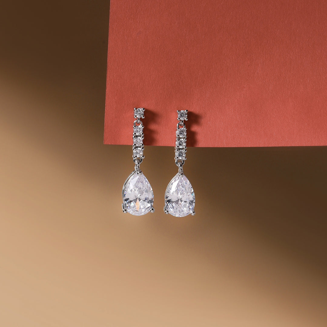 Icy Arc Drop Earrings