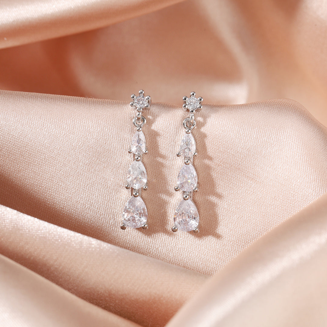 Cascade Crystal Drop Earrings