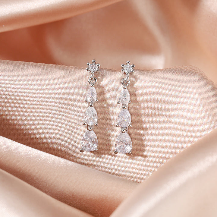 Cascade Crystal Drop Earrings