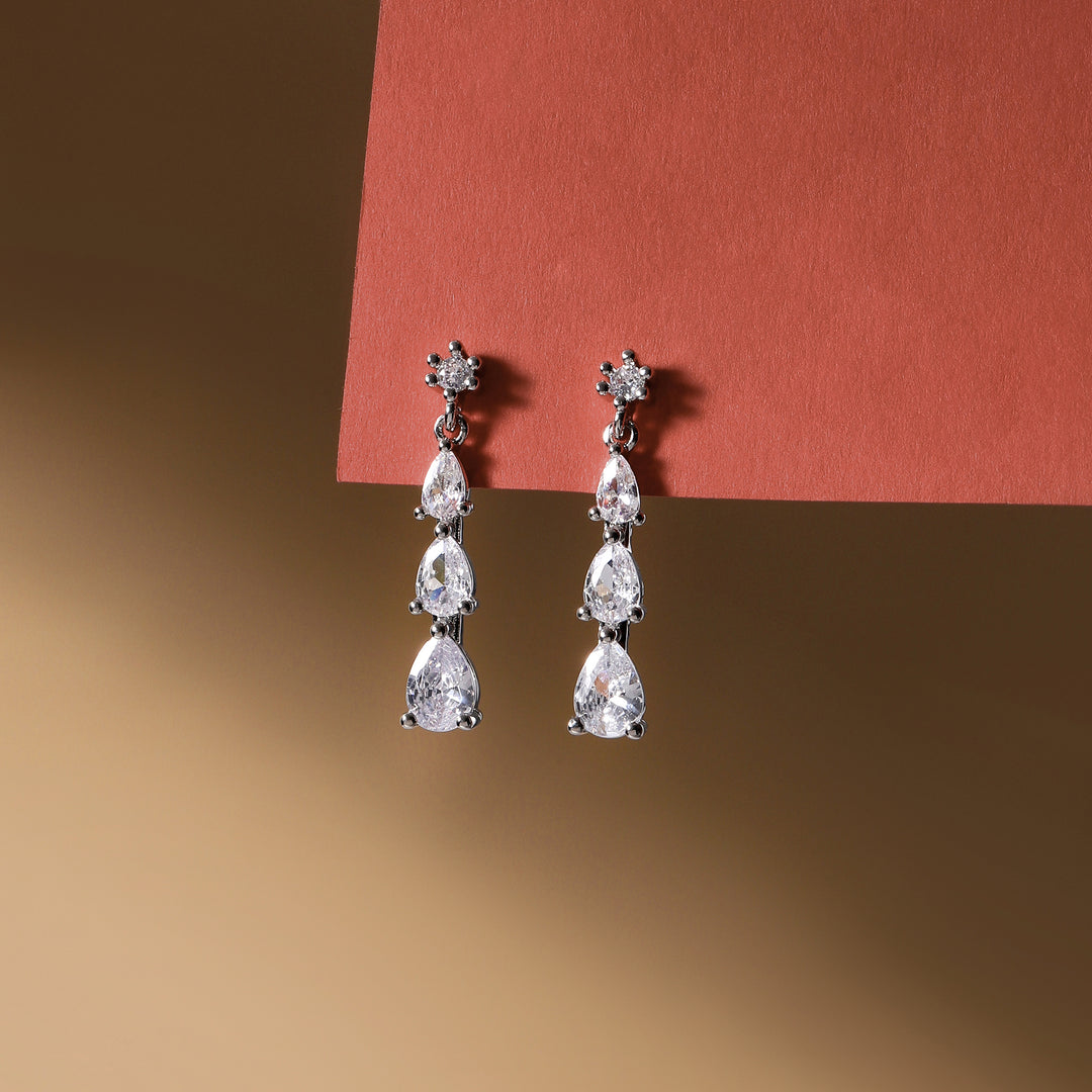 Cascade Crystal Drop Earrings