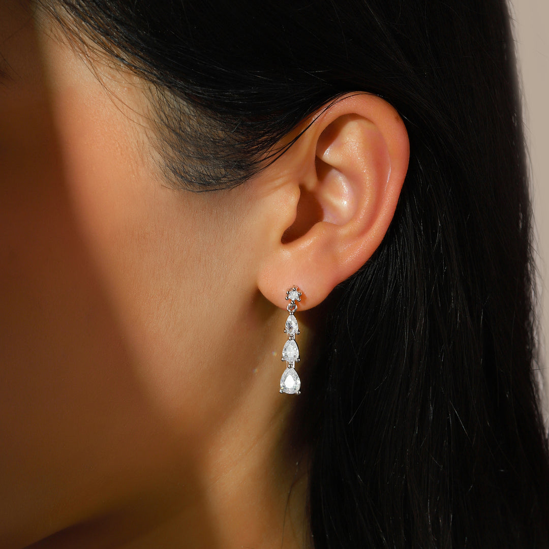 Cascade Crystal Drop Earrings
