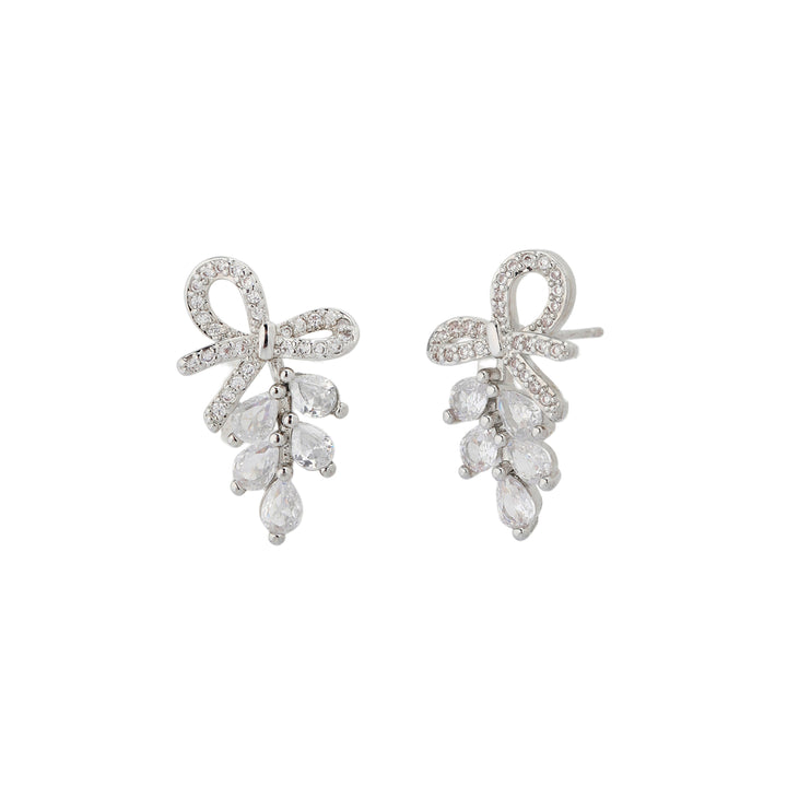 Crystal Bow Bloom Earrings