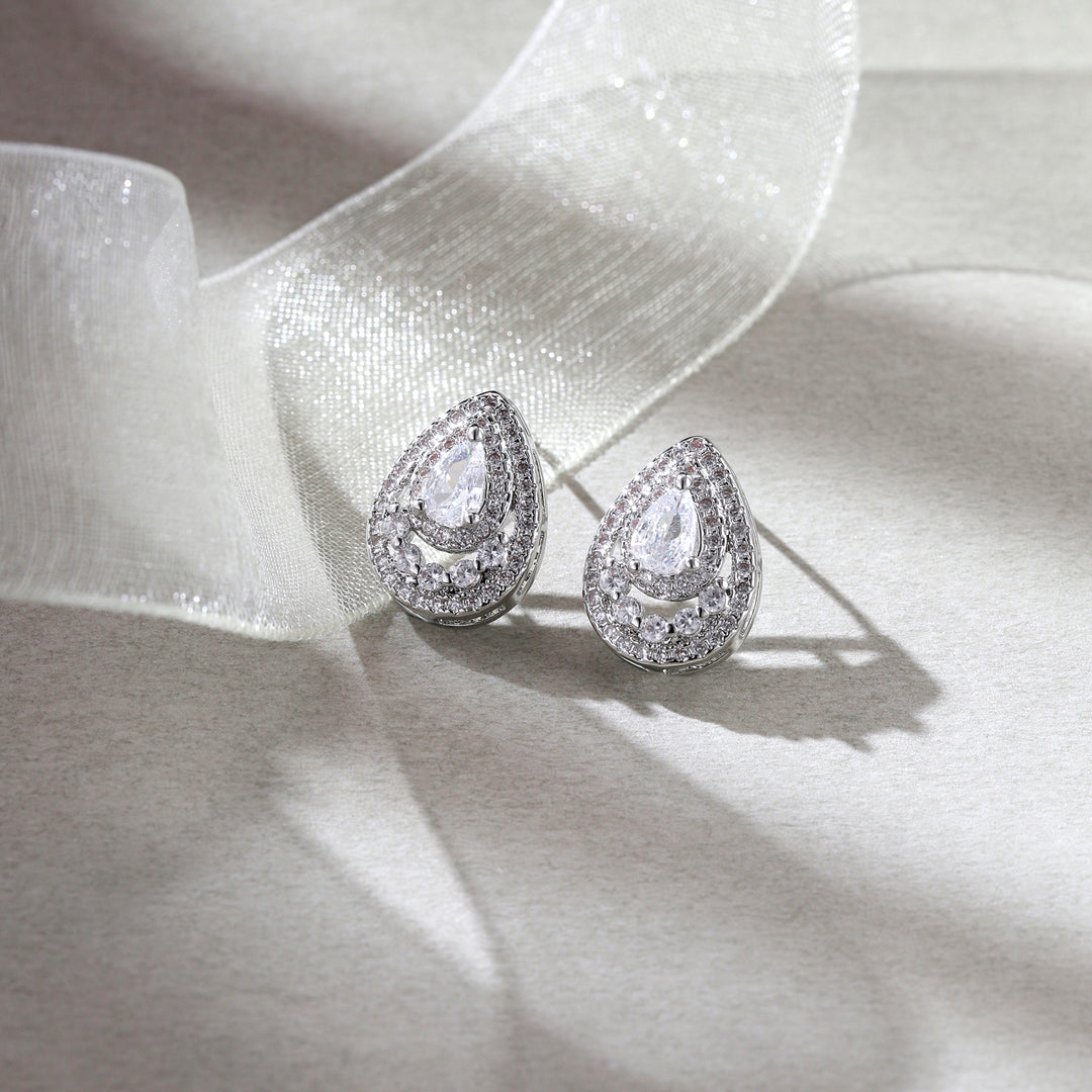 Silver Droplet Earrings
