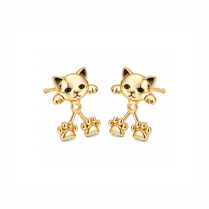 Kitty Got Claws Earrings - Gold