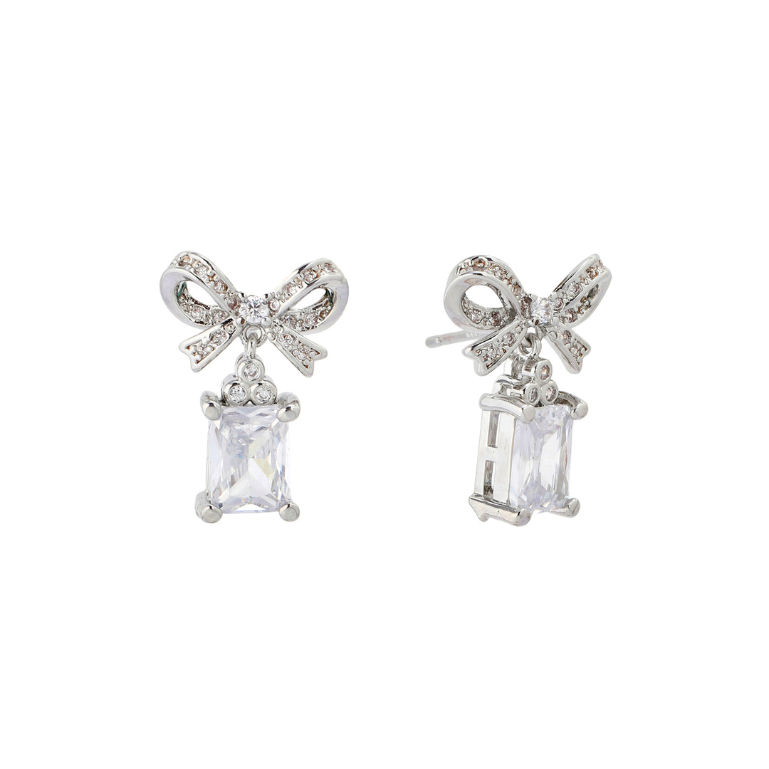 Bow Bling Drop Earrings