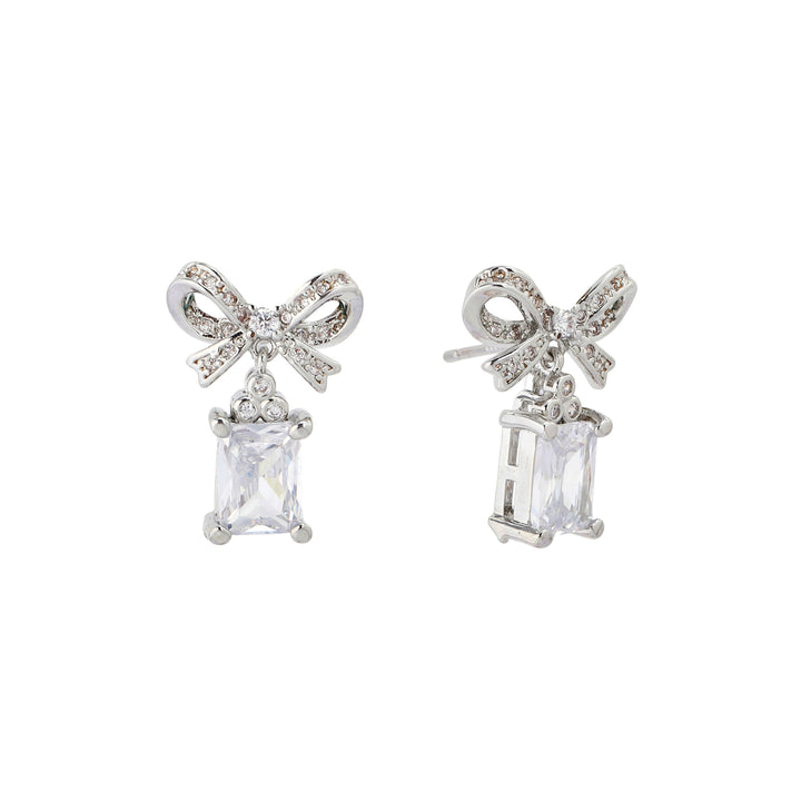 Bow Bling Drop Earrings