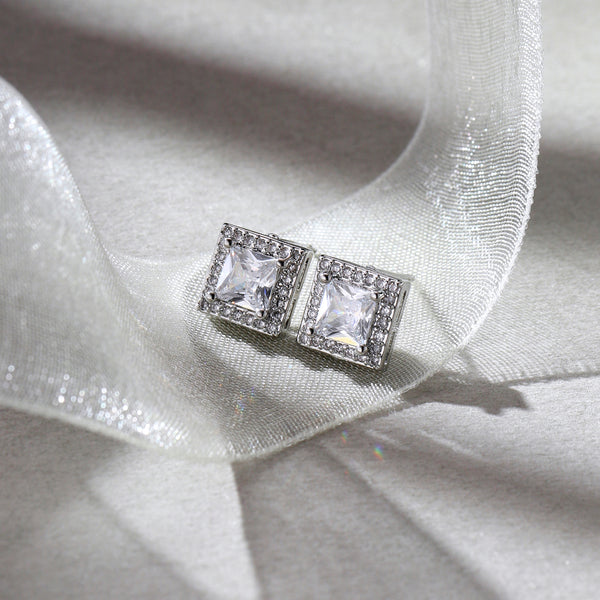 Geo Frame Stud Earrings