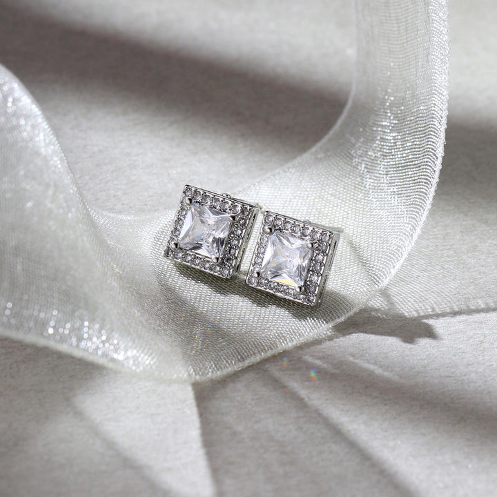Geo Frame Stud Earrings
