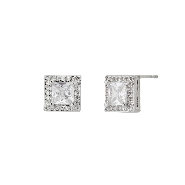 Geo Frame Stud Earrings