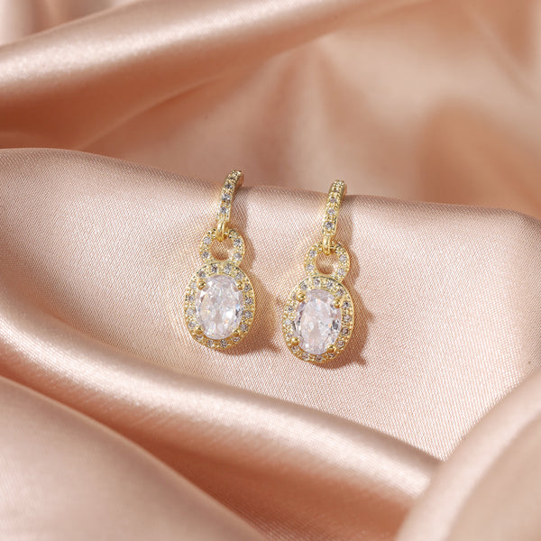 Golden Halo Drop Earrings