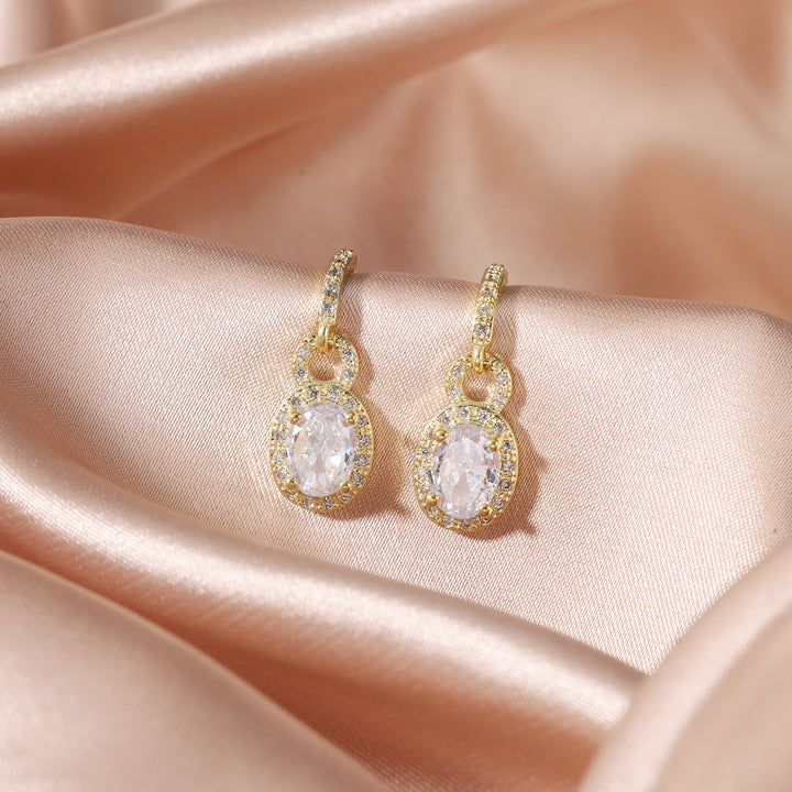 Golden Halo Drop Earrings