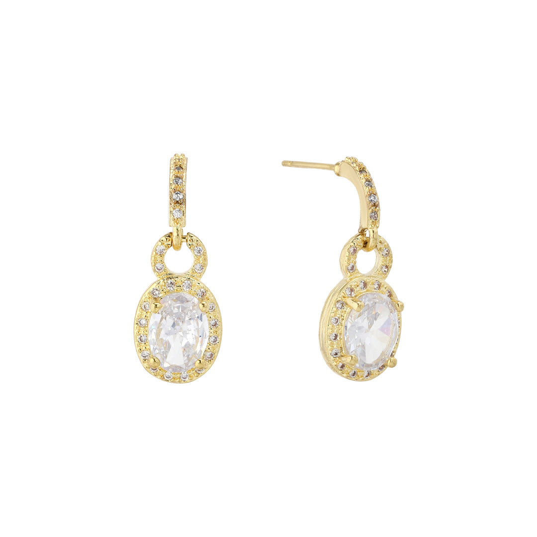 Golden Halo Drop Earrings